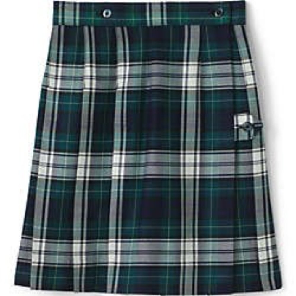 Lands' End Girls School Uniform JR Plaid Kilt, UN2, NWT